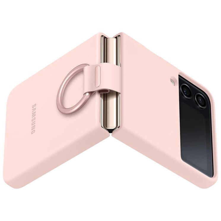 Защитный чехол Silicone Cover with Ring для Samsung Galaxy Flip 4 (EF-PF721TPEGUA) - Pink: фото 4 из 6