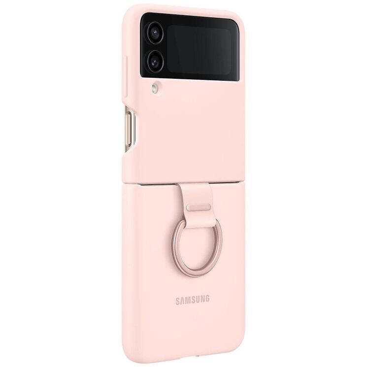 Защитный чехол Silicone Cover with Ring для Samsung Galaxy Flip 4 (EF-PF721TPEGUA) - Pink: фото 1 из 6