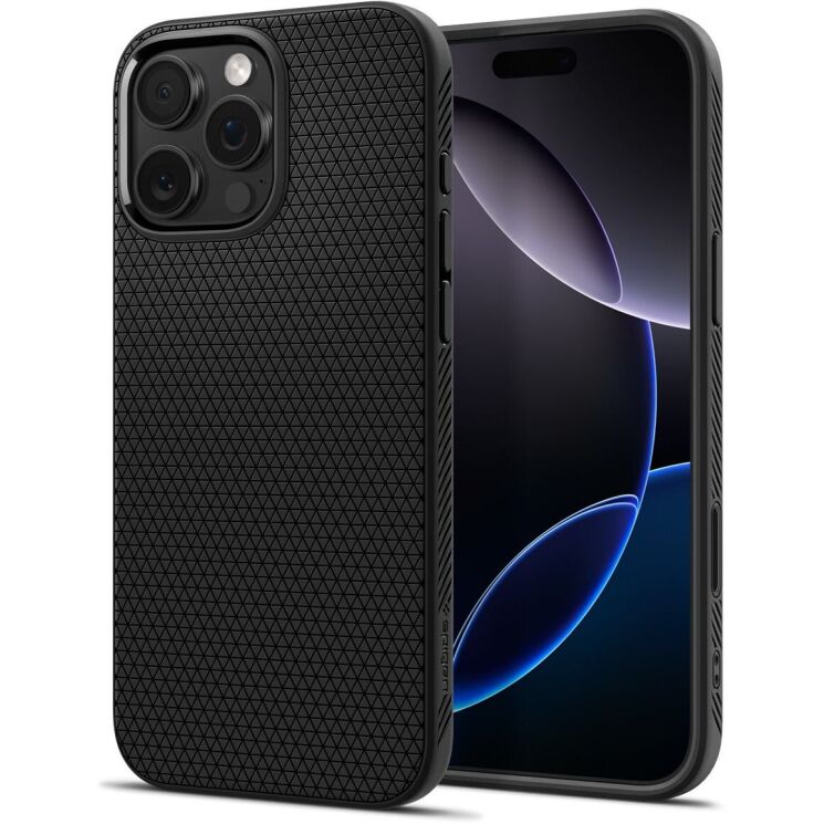 Защитный чехол Spigen Liquid Air T (MagFit) для iPhone 16 Pro (ACS09116) - Matte Black: фото 1 из 15