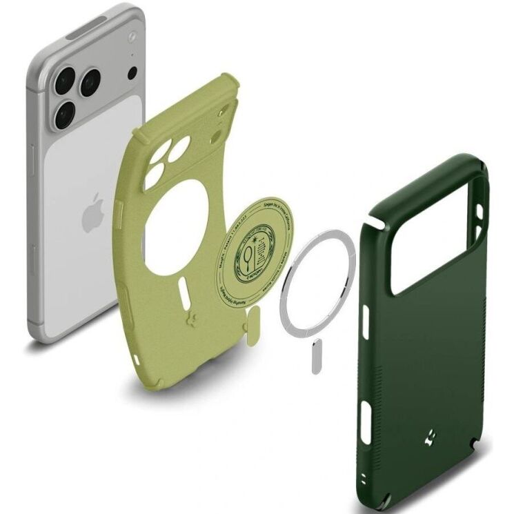 Защитный чехол Spigen Nano Pop Hybrid (MagFit) для iPhone 18 Pro (ACS12176) - Green: фото 6 из 14
