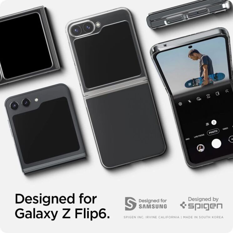 Захисний чохол Spigen (SGP) AirSkin (FF) для Samsung Galaxy Flip 6 - Crystal Clear: фото 13 з 18