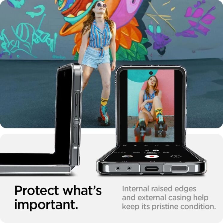 Захисний чохол Spigen (SGP) AirSkin (FF) для Samsung Galaxy Flip 6 - Crystal Clear: фото 15 з 18