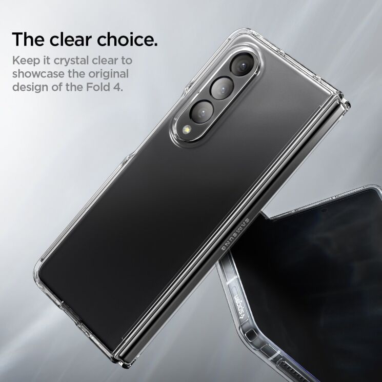Защитный чехол Spigen (SGP) Crystal Hybrid (FF) для Samsung Galaxy Fold 4 - Crystal Clear: фото 3 из 7