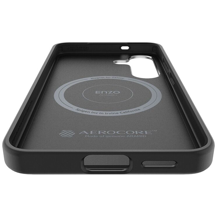 Захисний чохол Spigen (SGP) Enzo Aramid (MagFit) для Samsung Galaxy S25 (S931) ACS09121 / GP-FPS931PGABW - Black / Silver: фото 6 з 11