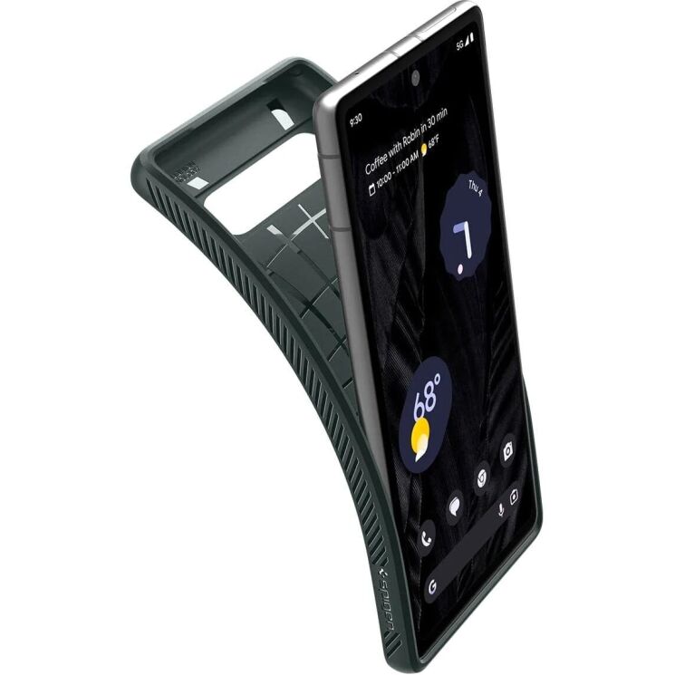 Защитный чехол Spigen (SGP) Liquid Air для Google Pixel 7a (ACS06094) - Abyss Green: фото 6 из 17