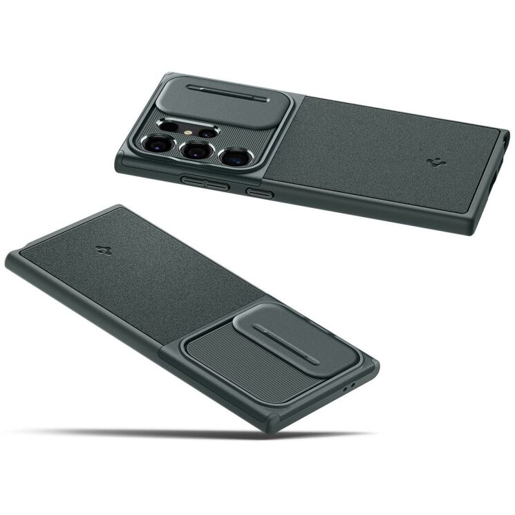 Защитный чехол Spigen (SGP) Optik Armor для Samsung Galaxy S24 Ultra (S928) - Abyss Green: фото 8 из 18