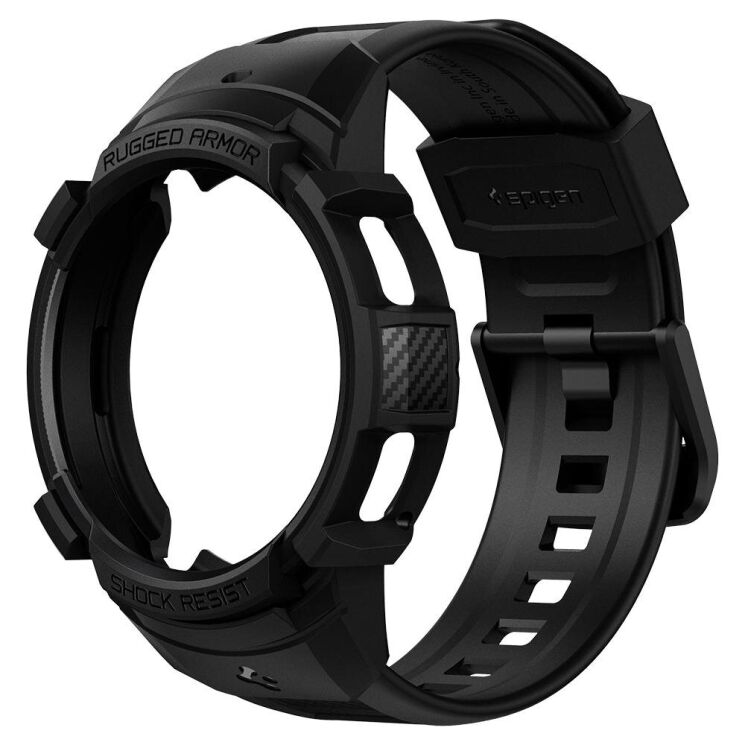 Захисний чохол Spigen (SGP) Rugged Armor Pro (FW) для Samsung Galaxy Watch 4 Classic (46mm) - Matte Black: фото 2 з 22