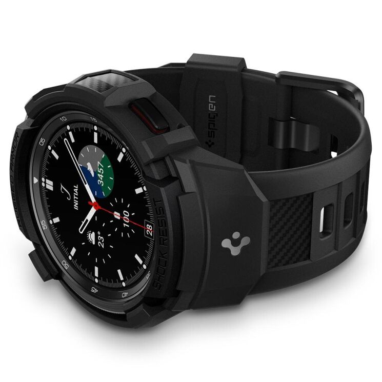 Захисний чохол Spigen (SGP) Rugged Armor Pro (FW) для Samsung Galaxy Watch 4 Classic (46mm) - Matte Black: фото 5 з 22