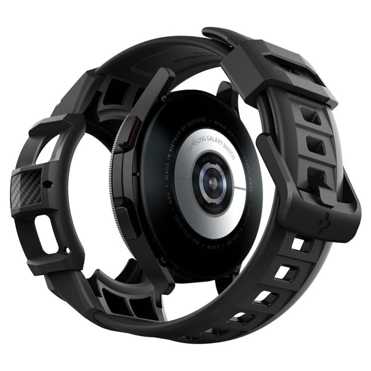 Захисний чохол Spigen (SGP) Rugged Armor Pro (FW) для Samsung Galaxy Watch 4 Classic (46mm) - Matte Black: фото 9 з 22