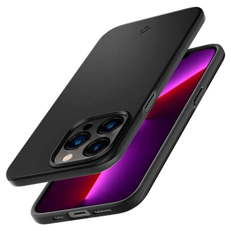 Защитный чехол Spigen (SGP) Thin Fit для Apple iPhone 13 Pro - Black: фото 3 из 19