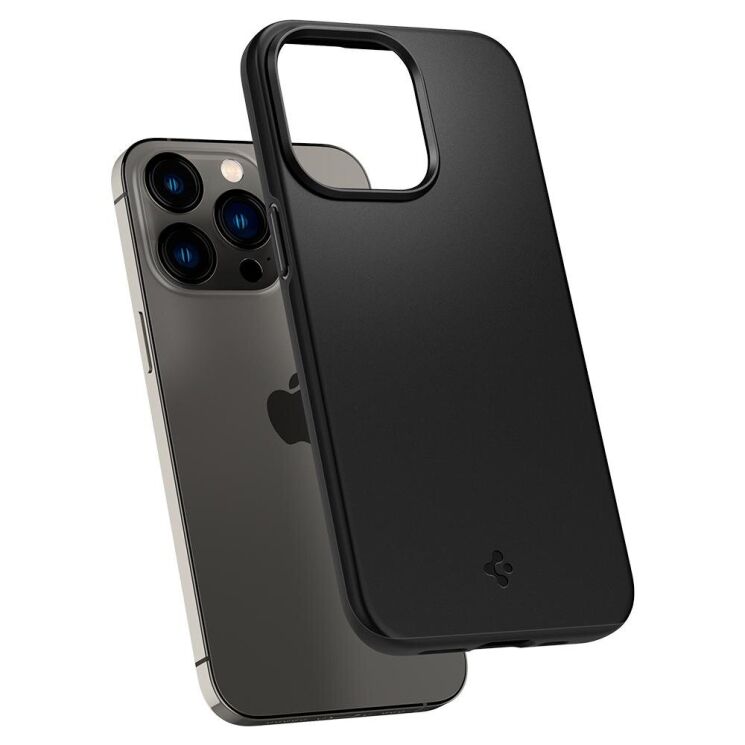 Защитный чехол Spigen (SGP) Thin Fit для Apple iPhone 13 Pro - Black: фото 2 из 19