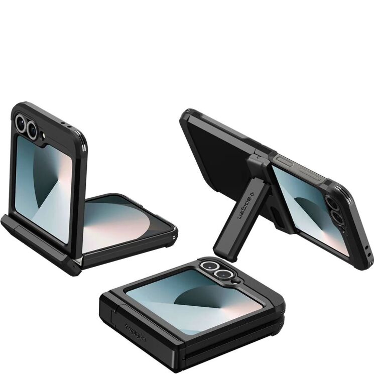 Защитный чехол Spigen (SGP) Tough Armor Pro (MagFit) для Samsung Galaxy Flip 6 / Flip 7 FE (ACS09807) - Black: фото 4 из 23