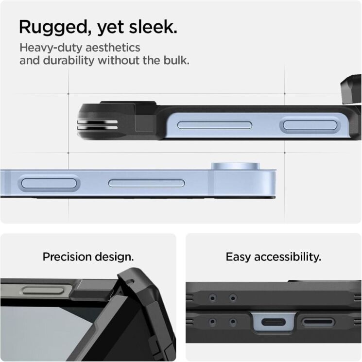 Защитный чехол Spigen (SGP) Tough Armor Pro (MagFit) для Samsung Galaxy Flip 6 / Flip 7 FE (ACS09807) - Black: фото 23 из 23