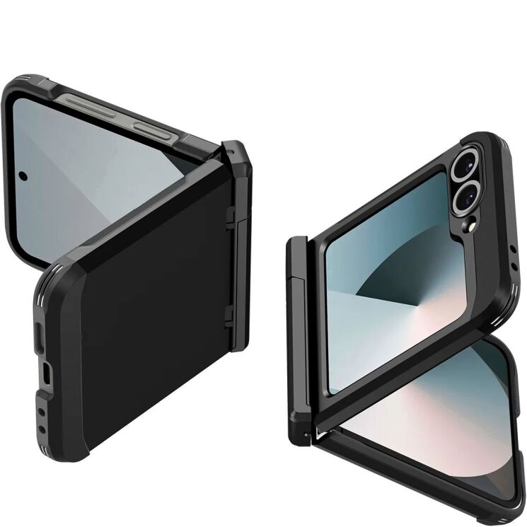 Защитный чехол Spigen (SGP) Tough Armor Pro (MagFit) для Samsung Galaxy Flip 6 / Flip 7 FE (ACS09807) - Black: фото 2 из 23
