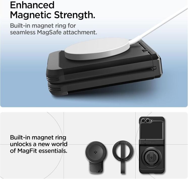 Защитный чехол Spigen (SGP) Tough Armor Pro (MagFit) для Samsung Galaxy Flip 6 / Flip 7 FE (ACS09807) - Black: фото 22 из 23