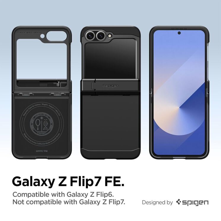 Защитный чехол Spigen (SGP) Tough Armor Pro (MagFit) для Samsung Galaxy Flip 6 / Flip 7 FE (ACS09807) - Black: фото 18 из 23