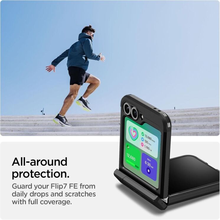 Защитный чехол Spigen (SGP) Tough Armor Pro (MagFit) для Samsung Galaxy Flip 6 / Flip 7 FE (ACS09807) - Black: фото 19 из 23