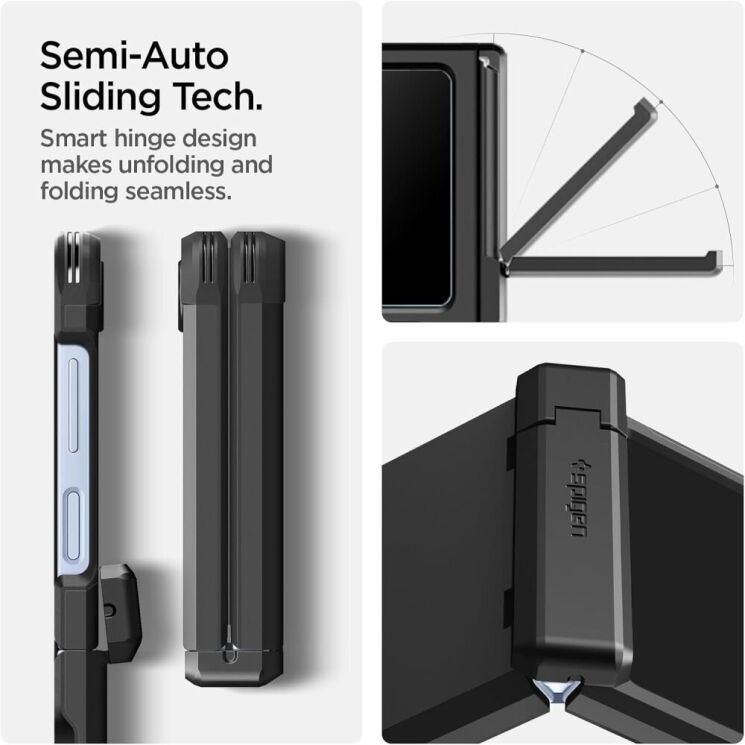 Защитный чехол Spigen (SGP) Tough Armor Pro (MagFit) для Samsung Galaxy Flip 6 / Flip 7 FE (ACS09807) - Black: фото 20 из 23