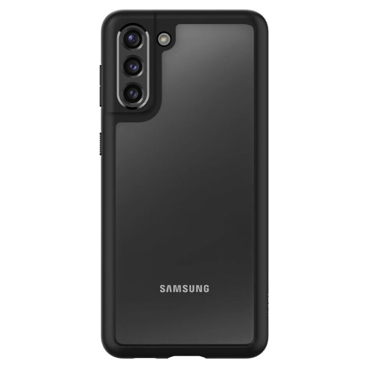 Защитный чехол Spigen (SGP) Ultra Hybrid для Samsung Galaxy S21 (G991) - Matte Black: фото 5 из 14