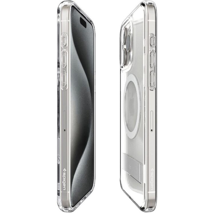 Защитный чехол Spigen (SGP) Ultra Hybrid S (MagFit) для Apple iPhone 15 Pro Max - Crystal Clear: фото 9 из 18