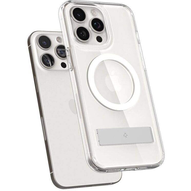 Защитный чехол Spigen (SGP) Ultra Hybrid S (MagFit) для Apple iPhone 15 Pro Max - Crystal Clear: фото 8 из 18