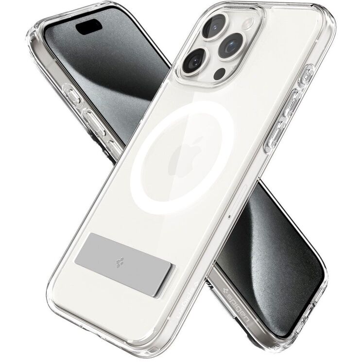 Защитный чехол Spigen (SGP) Ultra Hybrid S (MagFit) для Apple iPhone 15 Pro Max - Crystal Clear: фото 3 из 18