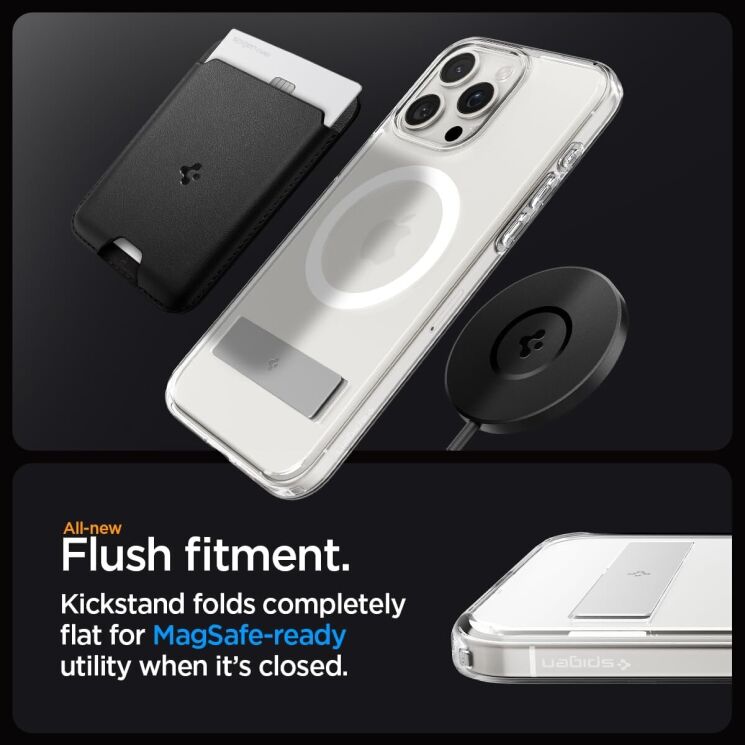 Защитный чехол Spigen (SGP) Ultra Hybrid S (MagFit) для Apple iPhone 15 Pro Max - Crystal Clear: фото 15 из 18