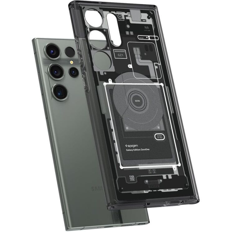 Захисний чохол Spigen (SGP) Ultra Hybrid Zero One для Samsung Galaxy S23 Ultra (S918) - Black: фото 6 з 17