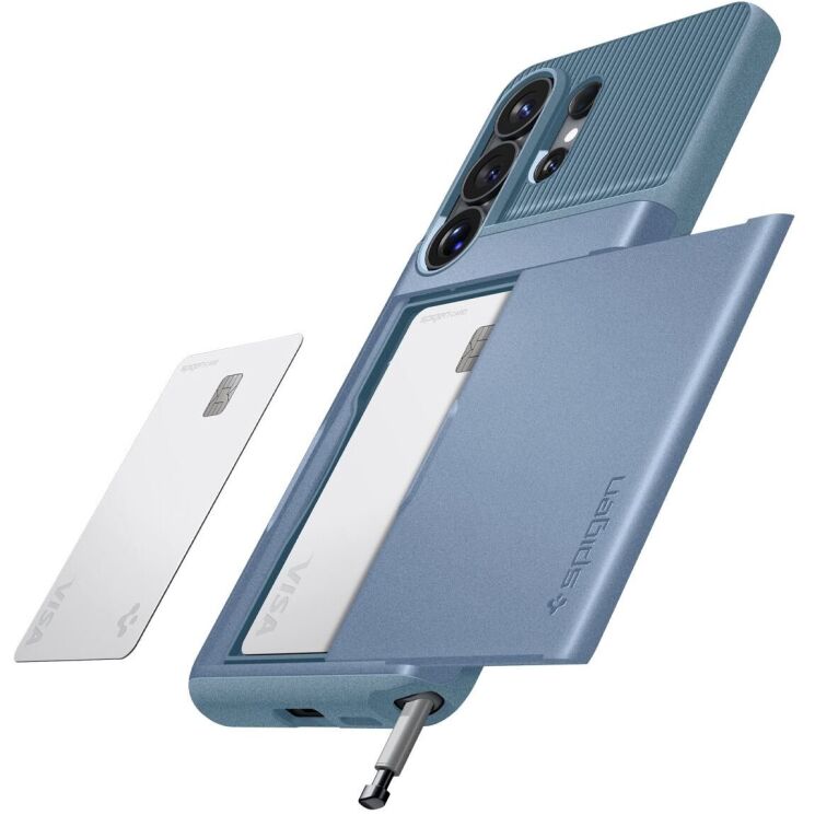 Защитный чехол Spigen Slim Armor CS для Samsung Galaxy S26 Ultra (S948) ACS11225 - Light Blue: фото 5 из 12