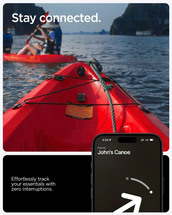Захисний чохол Spigen Tough Armor (FA) для Apple AirTag / AirTag 2 (ACS09781) - Black: фото 10 з 14