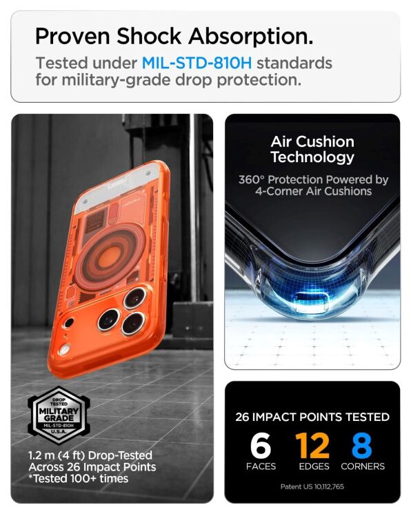 Защитный чехол Spigen Ultra Hybrid C-One (MagFit) для iPhone 18 Pro Max / 17 Pro Max (ACS11984) - Tangerine (440309O) Защитный чехол Spigen Ultra Hybrid C-One (MagFit) для iPhone 18 Pro Max / 17 Pro Max (ACS11984) - Tangerine: фото 9 из 15