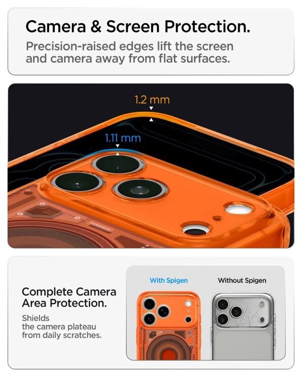 Защитный чехол Spigen Ultra Hybrid C-One (MagFit) для iPhone 18 Pro Max / 17 Pro Max (ACS11984) - Tangerine (440309O) Защитный чехол Spigen Ultra Hybrid C-One (MagFit) для iPhone 18 Pro Max / 17 Pro Max (ACS11984) - Tangerine: фото 14 из 15