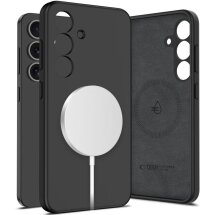 Защитный чехол Tech-Protect Liquid Silicone MagSafe для Samsung Galaxy S25 Plus (S936) 5906302322305 - Black: фото 1 из 4