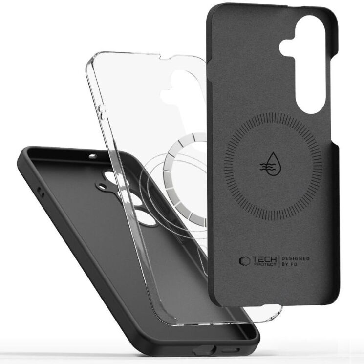Защитный чехол Tech-Protect Liquid Silicone MagSafe для Samsung Galaxy S25 Plus (S936) 5906302322305 - Black: фото 2 из 4
