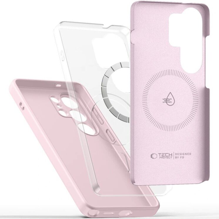 Захисний чохол Tech-Protect Silicone MagSafe для Samsung Galaxy S26 Ultra (S948) - Pink Pearl: фото 3 з 10