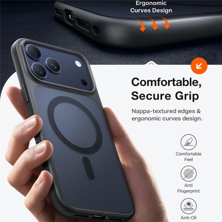 Захисний чохол TORRAS Guardian MagSafe для Apple iPhone 17 Pro - Black: фото 3 з 8