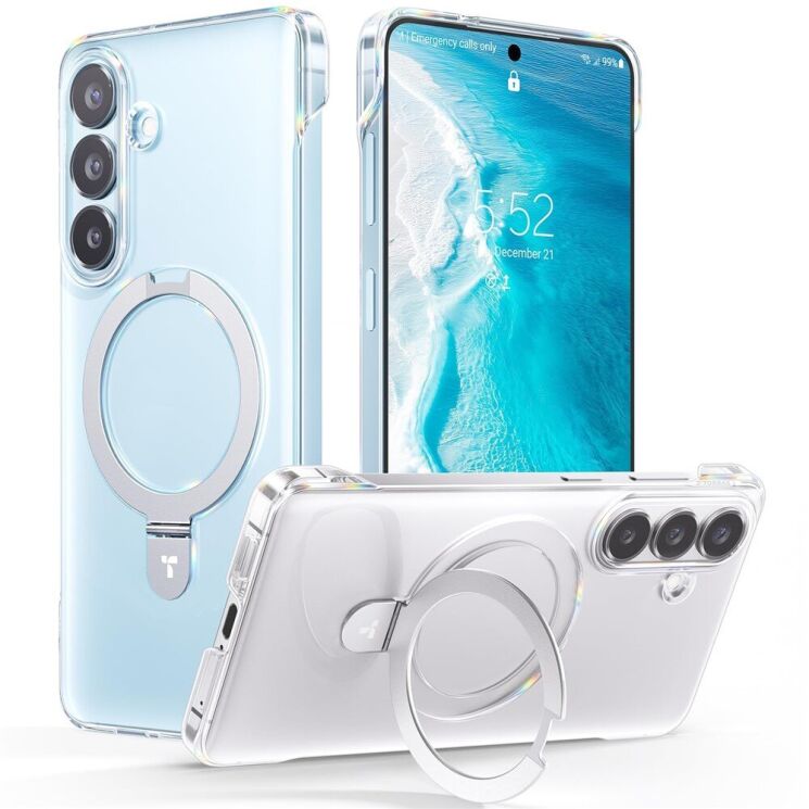 Защитный чехол TORRAS Ostand Q1 Slim (with MagSafe) для Samsung Galaxy S26 Plus - Clear: фото 1 из 7
