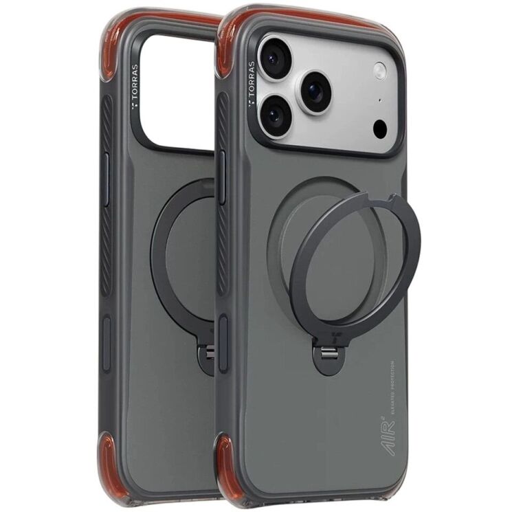 Захисний чохол TORRAS Ostand Q3 Air Pro with MagSafe для Apple iPhone 17 Pro Max - Obsidian Core (411118OC) Захисний чохол TORRAS Ostand Q3 Air Pro with MagSafe для Apple iPhone 17 Pro Max - Obsidian Core: фото 1 з 11