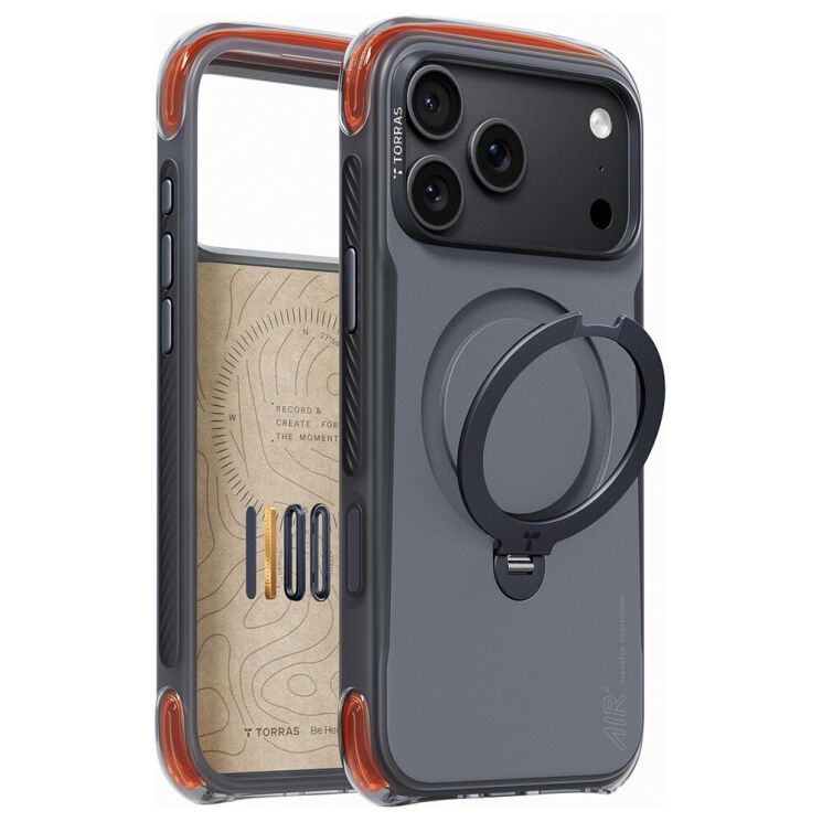 Захисний чохол TORRAS Ostand Q3 Air Pro with MagSafe для Apple iPhone 18 Pro Max - Black (423809B) Захисний чохол TORRAS Ostand Q3 Air Pro with MagSafe для Apple iPhone 18 Pro Max - Black: фото 1 з 9