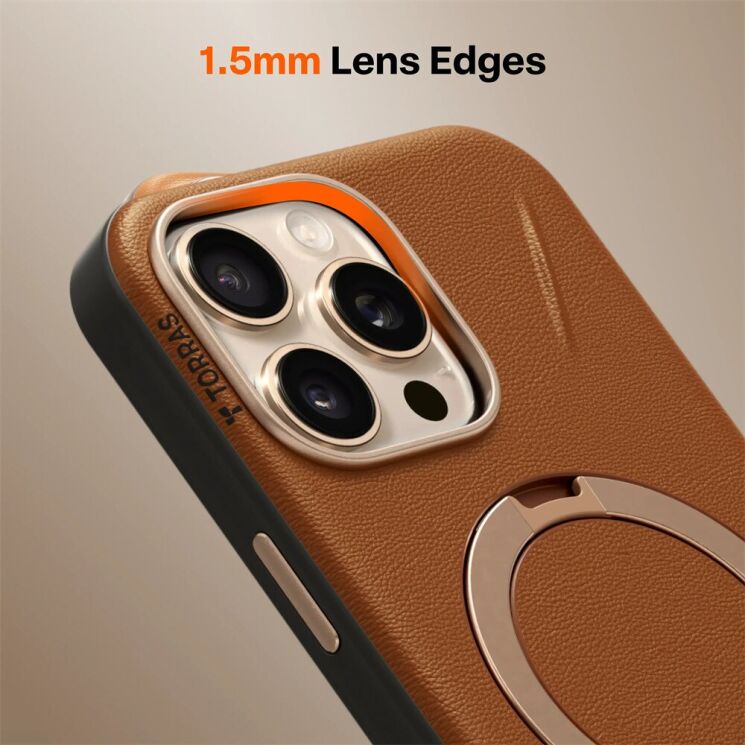 Захисний чохол TORRAS Ostand Q3 VegSkin (with MagSafe) для iPhone 16 Pro Max - Black: фото 9 з 9