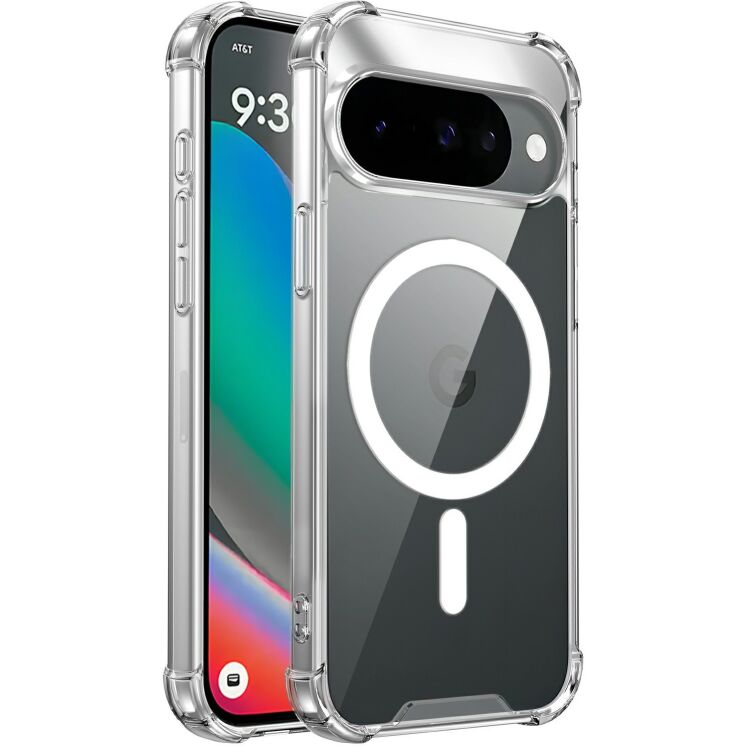 Защитный чехол UniCase AirBag Flow MagSafe для Google Pixel 11 / 11 Pro - Transparent: фото 1 из 14