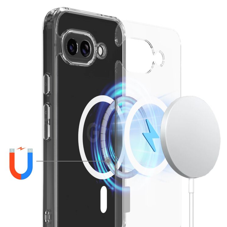 Защитный чехол UniCase AirBag MagSafe для Google Pixel 10a - Clear: фото 3 из 9