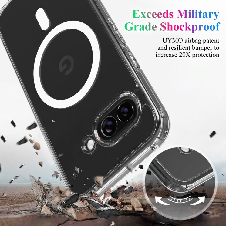 Защитный чехол UniCase AirBag MagSafe для Google Pixel 10a - Clear: фото 9 из 9