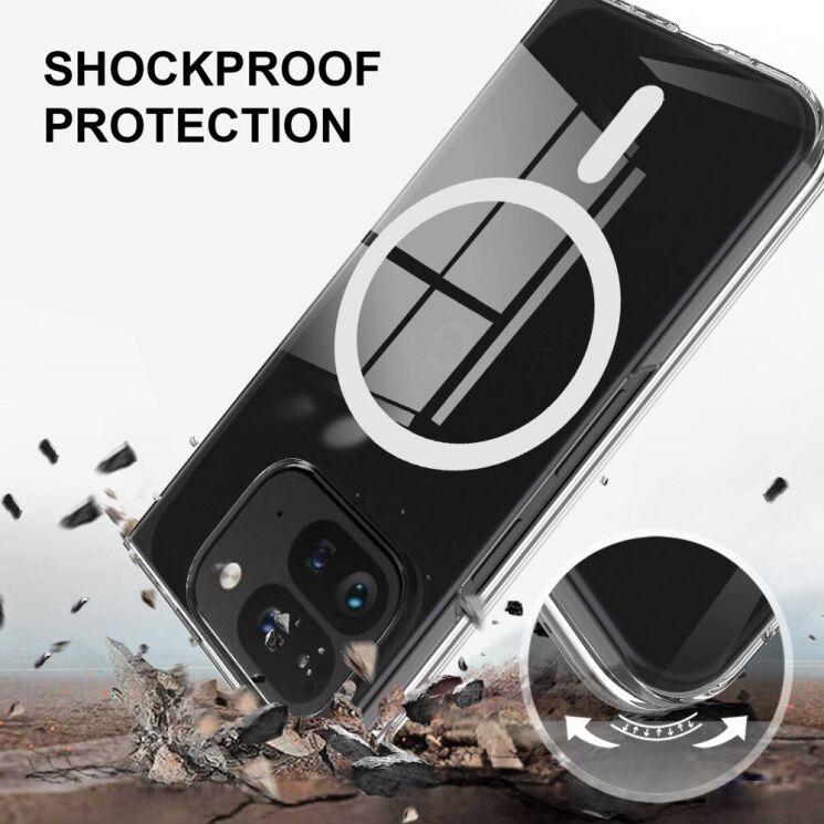 Захисний чохол UniCase AirBag MagSafe (FF) для Google Pixel 9 Pro Fold - Transparent: фото 9 з 10