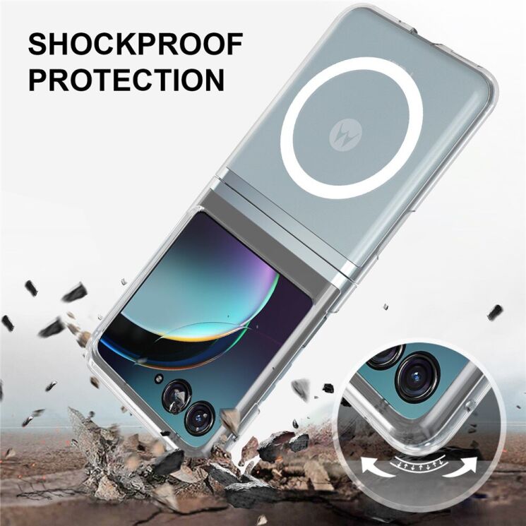 Захисний чохол UniCase AirBag MagSafe (FF) для Motorola Razr 50 - Transparent: фото 3 з 7