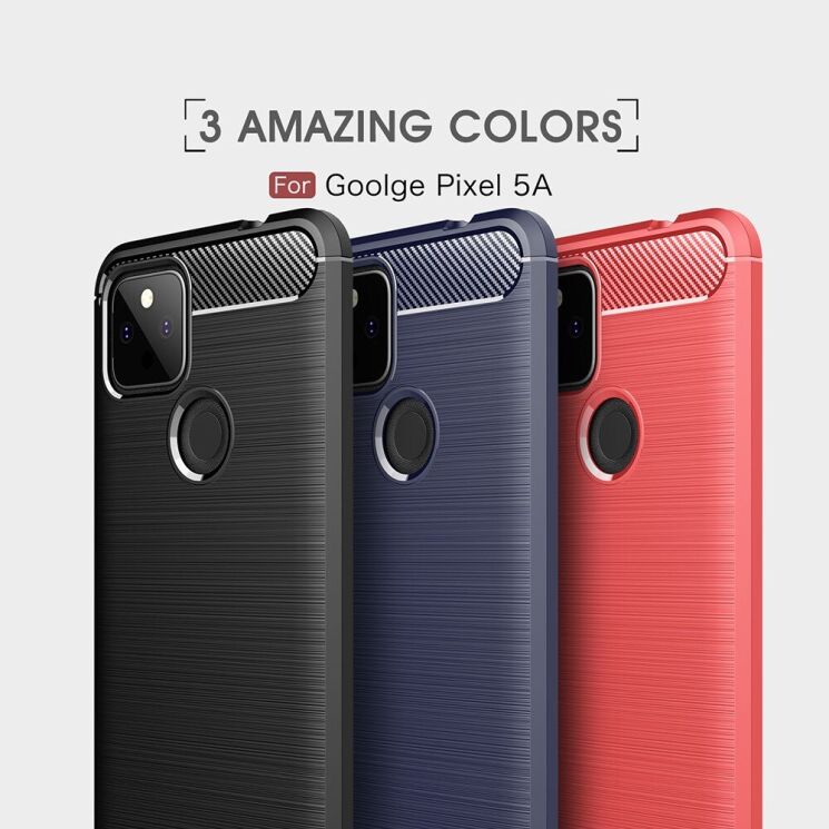 Захисний чохол UniCase Carbon для Google Pixel 5a - Black: фото 2 з 10