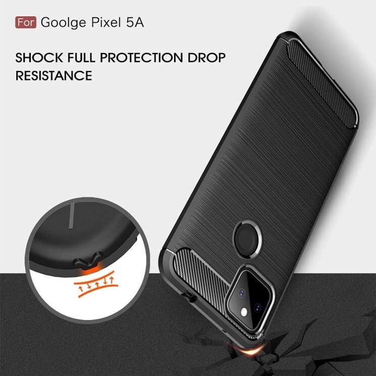 Захисний чохол UniCase Carbon для Google Pixel 5a - Black: фото 6 з 10