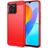 Силиконовый (TPU) чехол UniCase Carbon для Honor X6 - Red: фото 1 из 8