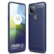 Захисний чохол UniCase Carbon для Motorola Moto G9 Power - Blue: фото 1 з 11
