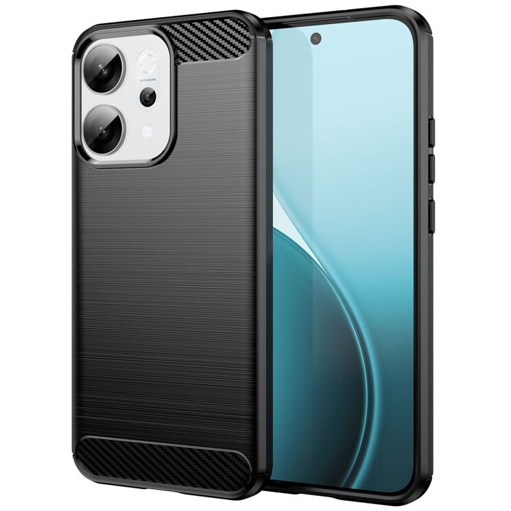 Захисний чохол UniCase Carbon для OPPO Reno 14 5G - Black: фото 1 з 10